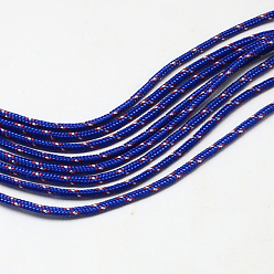 Blue Polyester & Spandex Cord Ropes, 1 Inner Core, Blue, 2mm, about 109.36 yards(100m)/bundle