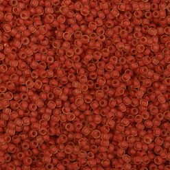 (388FM) Dark Red Lined Topaz Matte Cuentas de semillas redondas toho, granos de la semilla japonés, (388 fm) mate topacio rayado rojo oscuro, 11/0, 2.2 mm, agujero: 0.8 mm, Sobre 5555 unidades / 50 g