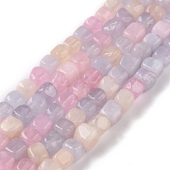 Colorful Natural Quartz Beads Strands, Dyed & Heated, Cube, Colorful, 5~7x5~7x5~7mm, Hole: 0.8mm, about 66~71pcs/strand, 14.80~ 15.08 inchi(37.6~38.3cm)