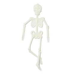 Skeleton Modelo de esqueleto de plástico luminoso, brillan en la oscuridad, para decoración de broma de halloween, esqueleto, 350 mm