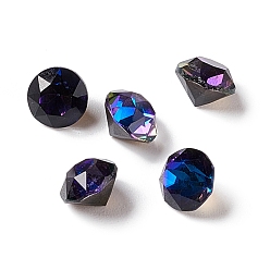 Chorro Cabujones de diamantes de imitación de cristal mocha fluorescente estilo k, señaló hacia atrás, diamante, jet, 9 mm