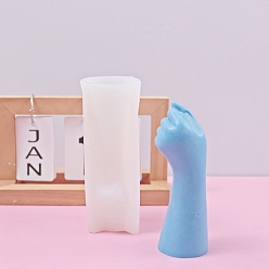 Blanc Moules de vase de poing en silicone bricolage, moules de résine, pour la résine UV, fabrication artisanale de résine époxy, blanc, 150x65x50mm
