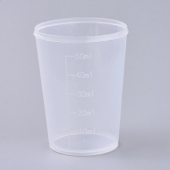 Прозрачный 50 мерный стакан полипропиленовый (пп) мл, градуированная чашка, прозрачные, 4.2x5.7 см, емкость: 50 мл (1.69 жидких унций)