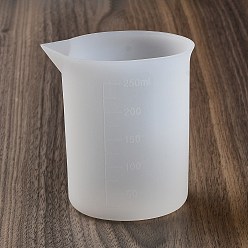 Белый Мерные чашки для смешивания силиконовой эпоксидной смолы, для уф-смолы, изготовление ювелирных изделий из эпоксидной смолы, колонка, белые, 87x71x93 мм, внутренний диаметр: 68x77 мм, емкость: 250 мл (8.45 жидких унций)