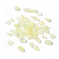 New Jade Natural New Jade Beads, No Hole/Undrilled, Nuggets, 9.5~18.5x8~10x3~7mm, about 660pcs/500g