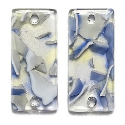 Светло-Синий Соединители из ацетата целлюлозы (смолы), прямоугольные, голубой, 22x10x2.5 мм