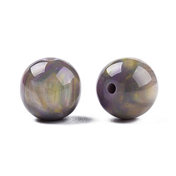 Flamant Perles en résine, pierre d'imitation, ronde, flamant, 12x11.5mm, Trou: 1.5~3mm