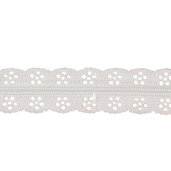 White Garment Accessories, Nylon Lace Zipper, Zip-fastener Components, White, 34x2.4cm
