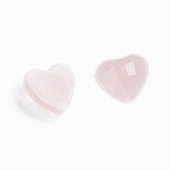 Розовый Кварц Природного розового кварца кабошонов, сердце, граненые, 10x10x3.5 мм
