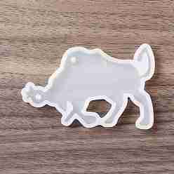 Taurus DIY Constellation Shaped Pendant Food-grade Silicone Molds, Resin Casting Molds, For UV Resin, Epoxy Resin Craft Making, Taurus, 50x77x7mm, Hole: 2.5mm