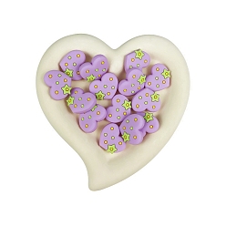 Lilas Perles de silicone écologiques de qualité alimentaire en forme de cœur, perles à mâcher pour les jouets de dentition, Diy soins infirmiers colliers faisant, lilas, 28x24mm
