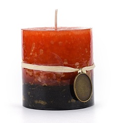 FireBrick Column Shape Aromatherapy Smokeless Candles, with Box, for Wedding, Party, Votives, Oil Burners and Home Decorations, FireBrick, 7x7.65cm