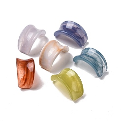 Mixed Color Imitation Lampwork Style Acrylic Beads, No Hole, Arch  Shape, Mixed Color, 40.5x21x21mm, about 84pcs/500g