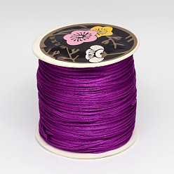 Purple Nylon Thread, Rattail Satin Cord, Purple, 1.5mm, about 114.82 yards(105m)/roll
