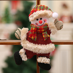 Снеговик Рождественская танцующая кукла украшение из ткани кулон, для подвесных украшений на елку, снеговик, 180x130 мм