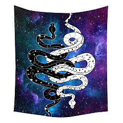 Pourpre Moyen Tapisserie murale motif serpent en polyester, pour la décoration psychédélique du salon de la chambre, rectangle, support violet, 950x730mm