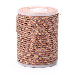 Brown 4-Ply Polycotton Cord, Handmade Macrame Cotton Rope, for String Wall Hangings Plant Hanger, DIY Craft String Knitting, Brown, 1.5mm, about 4.3 yards(4m)/roll