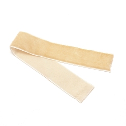 Beige Flocking Ribbon, Single Side, for Gift Packing, Party Decoration, Beige, 25x1.3mm, 20yard/roll