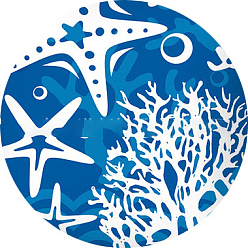 Étoiles de mer Cabochons en verre, demi-rond/dôme avec motif sur le thème de l'océan, motif étoile de mer, 25mm