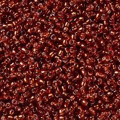 (25C) Silver Lined Ruby TOHO Round Seed Beads, Japanese Seed Beads, (25C) Silver Lined Ruby, 11/0, 2.2mm, Hole: 0.8mm, about 5555pcs/50g