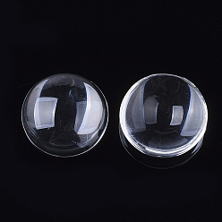 Claro Cabochons de cristal transparente, media vuelta / cúpula, Claro, 20x6 mm, 1260 unidades / caja
