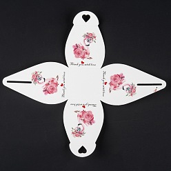 Swan Foldable Creative Kraft Paper Box, Wedding Favor Boxes, Favour Box, Paper Gift Box, Hot Pink, Swan Pattern, 7.2x7x8.3cm