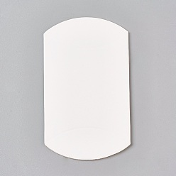 Marfil Cajas de regalo del favor de la boda del papel de Kraft, almohada, blanco cremoso, 6.5x9x2.5 cm