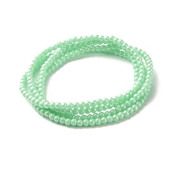 Vert Clair Perles de taille, Chaînes de taille extensibles en perles acryliques pour femmes, vert clair, 31.65 pouce (80.4 cm), perles: 4 mm