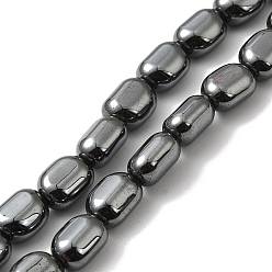 Non-magnetic Hematite Electroplated Synthetic Non-magnetic Hematite Beads Strands, Oval, 9.5x8x6mm, Hole: 0.9mm, about 42pcs/strand, 15.94''(40.5cm)