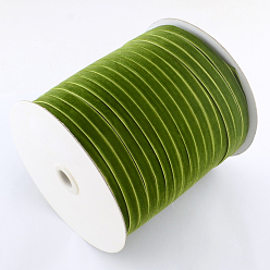 Светло-зеленый Коричневый 1/8 Лента бархатная односторонняя дюймовая, оливковый, 1/8 дюйм (3.2 мм), около 200 ярдов / рулон (182.88 м / рулон)