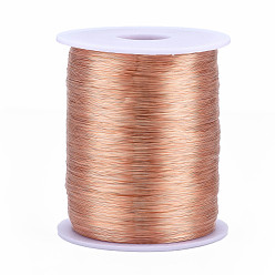 Raw Bare Round Copper Wire, Raw Copper Wire, Copper Jewelry Craft Wire, 32 Gauge, 0.2mm, about 11646.98 Feet(3550m)/1000g