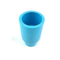 Bleu Ciel Foncé Moule de vase rond en silicone bricolage, moules de coulée de ciment en plâtre de résine, bleu profond du ciel, 38~65x100mm