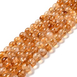 Citrino Hebras de perlas naturales citrino, rondo, 10 mm, agujero: 1 mm, sobre 39 unidades / cadena, 15.08'' (38.3 cm)
