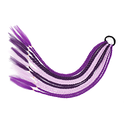 Фиолетовый Высокотемпературные цветные косички, косички, конский хвост, дреды, украшения для волос, аксессуары для волос женщины дети девочка, фиолетовые, 600~650 мм