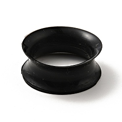 Noir Jauges de bouchons d'oreille en silicone, extenseur d'oreille tunnel pour hommes femmes, noir, 8.5x22mm, pin: 18 mm