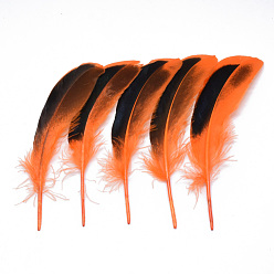 Naranja Oscura Accesorios de plumas, teñido, naranja oscuro, 115~160x20~35 mm
