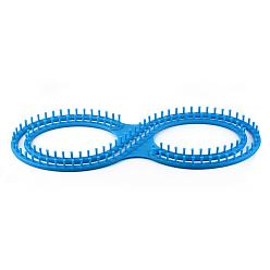 Dodger Azul Carrete de plástico telar de tejer, tejedora de cable de hilo, serenidad telares con el libro de instrucciones en el interior, azul dodger, 61x25x3 cm