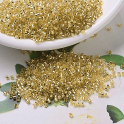 (DB0042) Oro con revestimiento de plata Cuentas de miyuki delica, cilindro, granos de la semilla japonés, 11/0, (db 0042) oro plateado, 1.3x1.6 mm, agujero: 0.8 mm, sobre 10000 unidades / bolsa, 50 g / bolsa