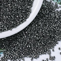 (DB0452) Gris oscuro galvanizado Cuentas de miyuki delica, cilindro, granos de la semilla japonés, 11/0, (db 0452) galvanizado gris oscuro, 1.3x1.6 mm, agujero: 0.8 mm, sobre 10000 unidades / bolsa, 50 g / bolsa