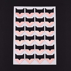 Pink Photo Mounting Corners, Self Adhesive Sticker, for DIY Scrapbook Album Diary Personal Organizer Notebook, Pink, 12.5x9x0.07cm, Sticker: 21x20mm, 24pcs/sheet