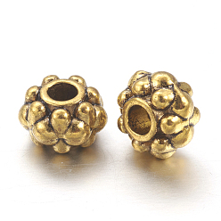 Antique Golden Tibetan Style Spacer Beads, Antique Golden Color, Lead Free & Nickel Free & Cadmium Free, Gear, 6.5x4.5mm thick, Hole: 1mm