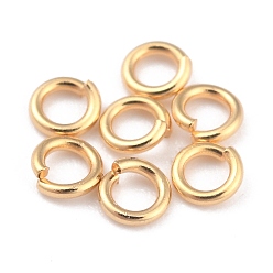 Настоящее золото 24K Покрытие стойки латунными перемычками, открытые кольца прыжок, долговечный, реальный 24 k позолоченный, 3x0.6 мм, внутренний диаметр: 1.8 мм