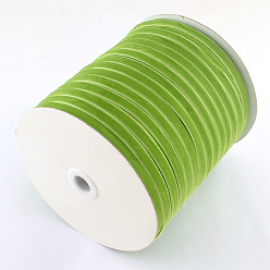 Желто-Зеленый 1/4 Лента бархатная односторонняя дюймовая, желто-зеленый, 1/4 дюйм (6.5 мм), о 200yards / рулон (182.88 м / рулон)