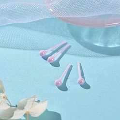 Pink Гипоаллергенные серьги-гвоздики из биокерамики с цирконием и керамикой, круглый шар, не выцветает и не содержит никеля, розовые, 14.5x3 мм