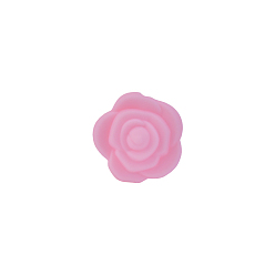 Pink Пищевые экологически чистые силиконовые фокусные шарики, жевательные бусины для чайников, DIY уход за ожерельем, роза, розовые, 20.5x19x12.5 мм