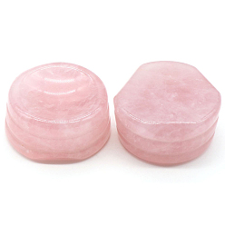 Cuarzo Rosa Soporte de base de exhibición de cuarzo rosa natural para cristal, soporte de esfera de cristal, 2.7x1.2 cm