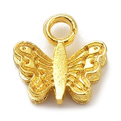 Oro Colgantes de la aleación, mariposa, dorado, 9x8.5x3 mm, agujero: 1.6 mm