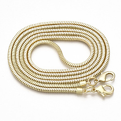 Light Gold Cadenas de la correa del bolso, cadenas de billetera, cadenas de la serpiente de bronce, con cierre de langosta, la luz de oro, 114.5x0.32x0.32 cm