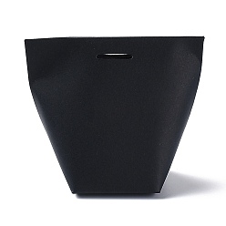 Noir Sacs en papier, sacs-cadeaux, sacs de mariage, rectangle sans ruban, noir, 20.5x11.9x0.06 cm