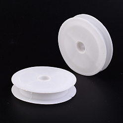 Blanc Bobines vides en plastique pour fil, bobines de fil, blanc, 8.2x1.5 cm